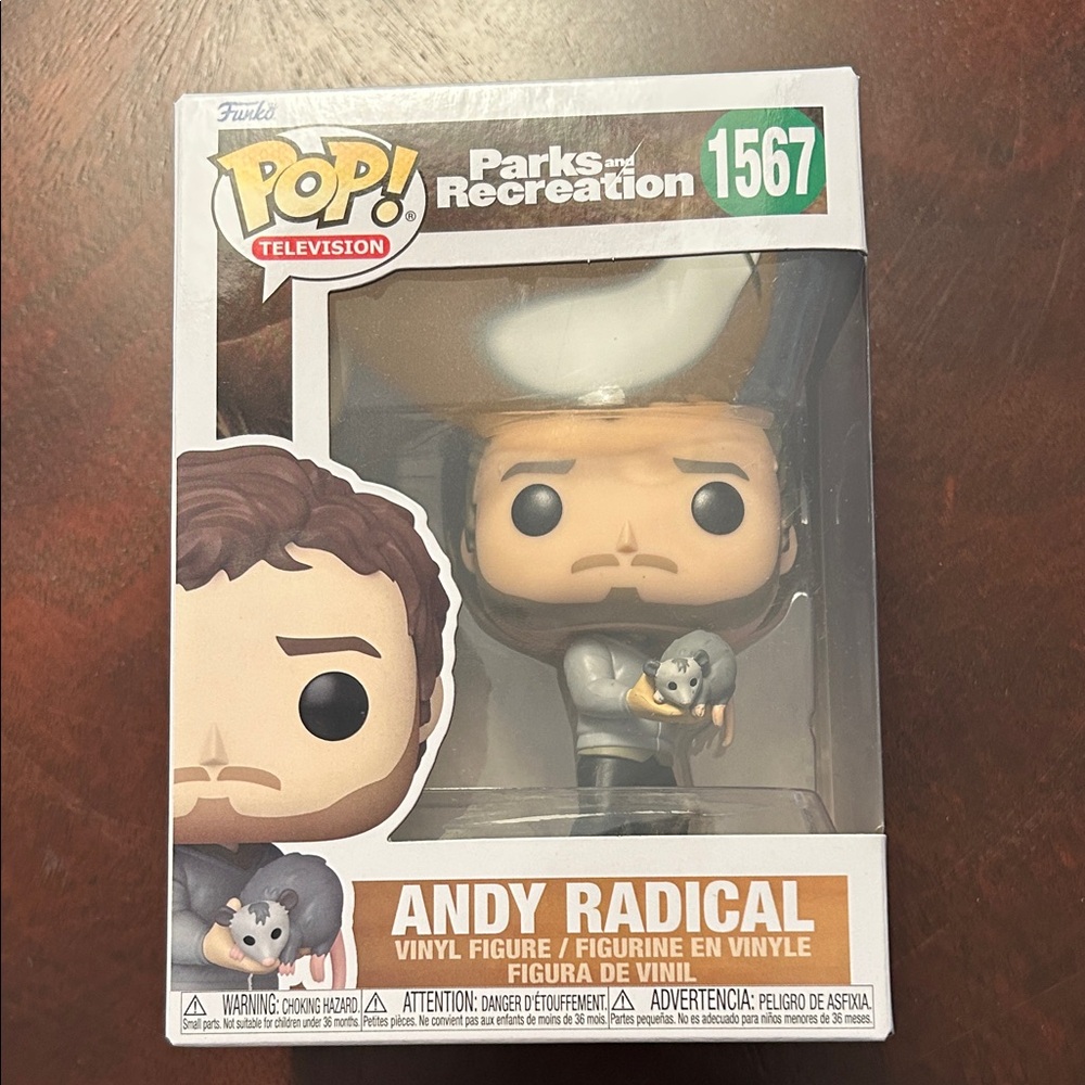 Funko Pop Andy Radical with Gray and White Details